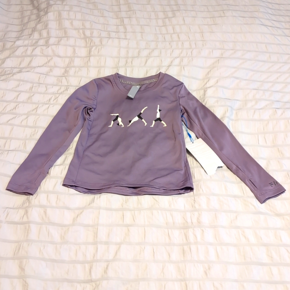 Girls Purple Long Sleeved Top XS